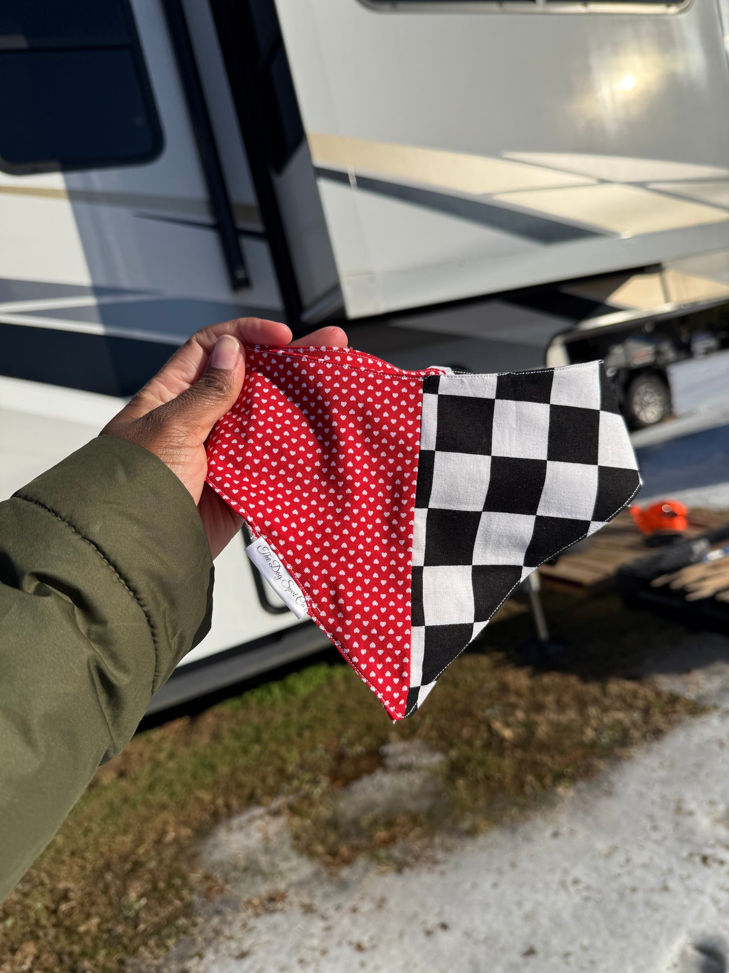 Heart Racer Snap On Bandana