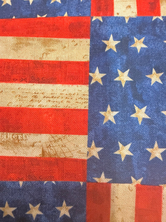 Rustic America Flag Snap On Bandana
