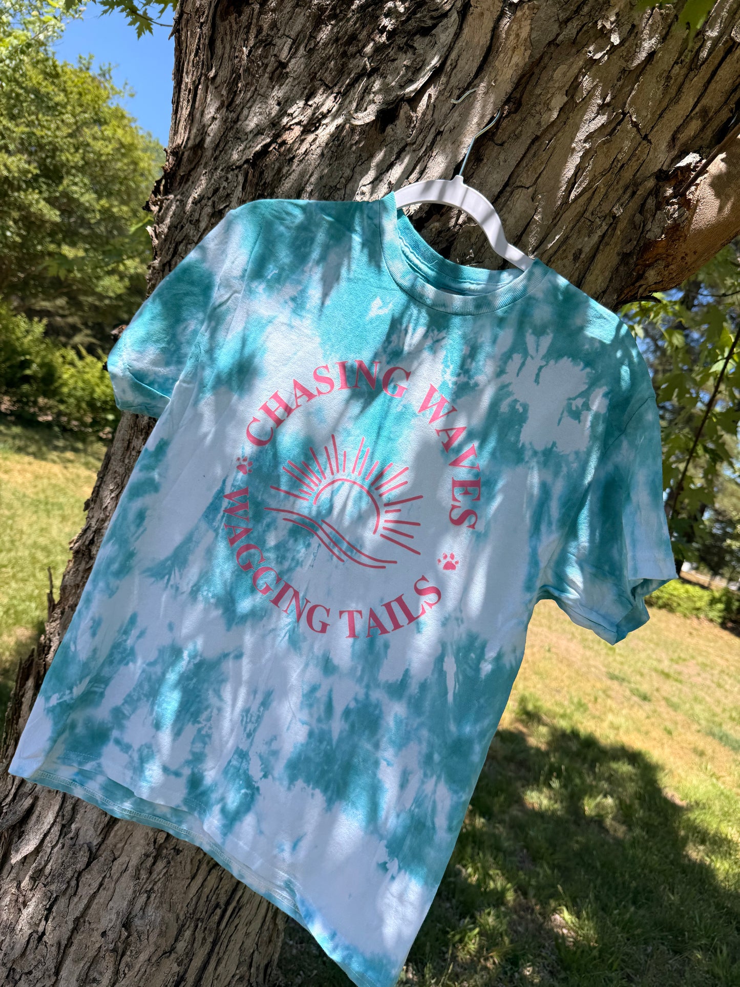 Chasing Waves, Wagging Tails Tee