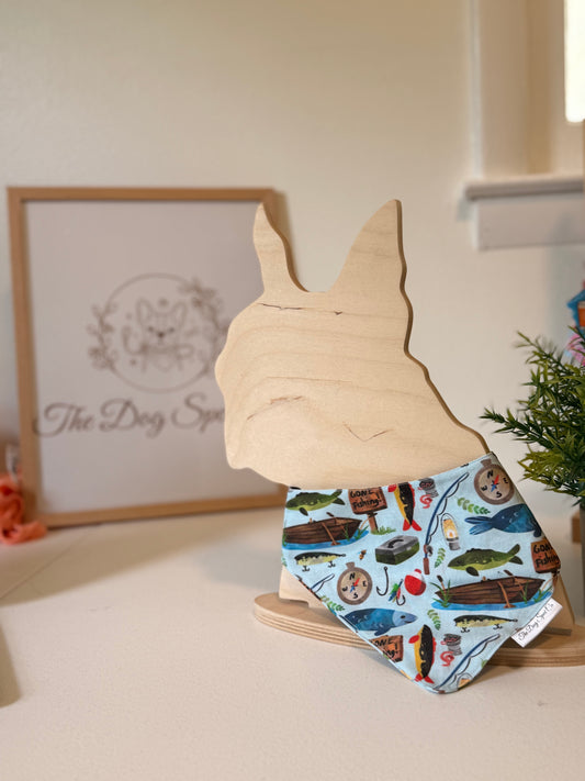 Gone Fishin Dog Bandana