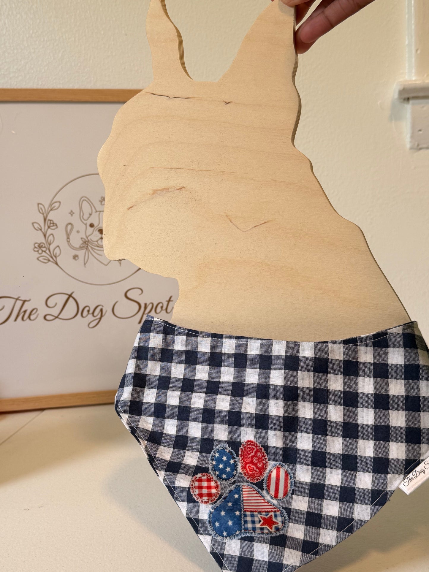 Gingham USA Paw Dog Bandana
