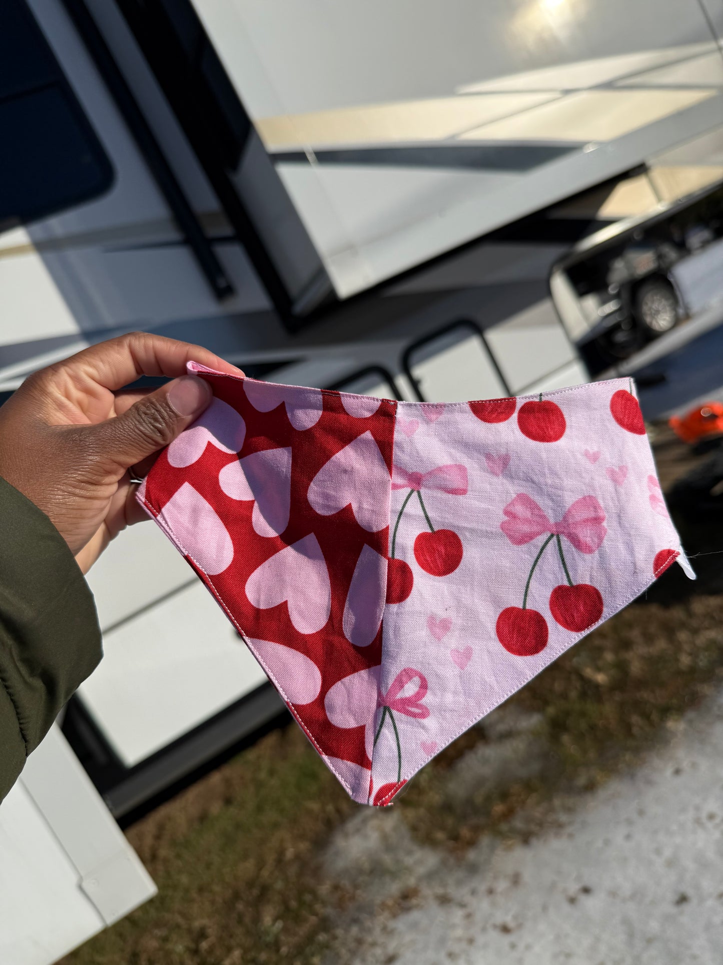 Love You Cherry Much Snap On Bandana