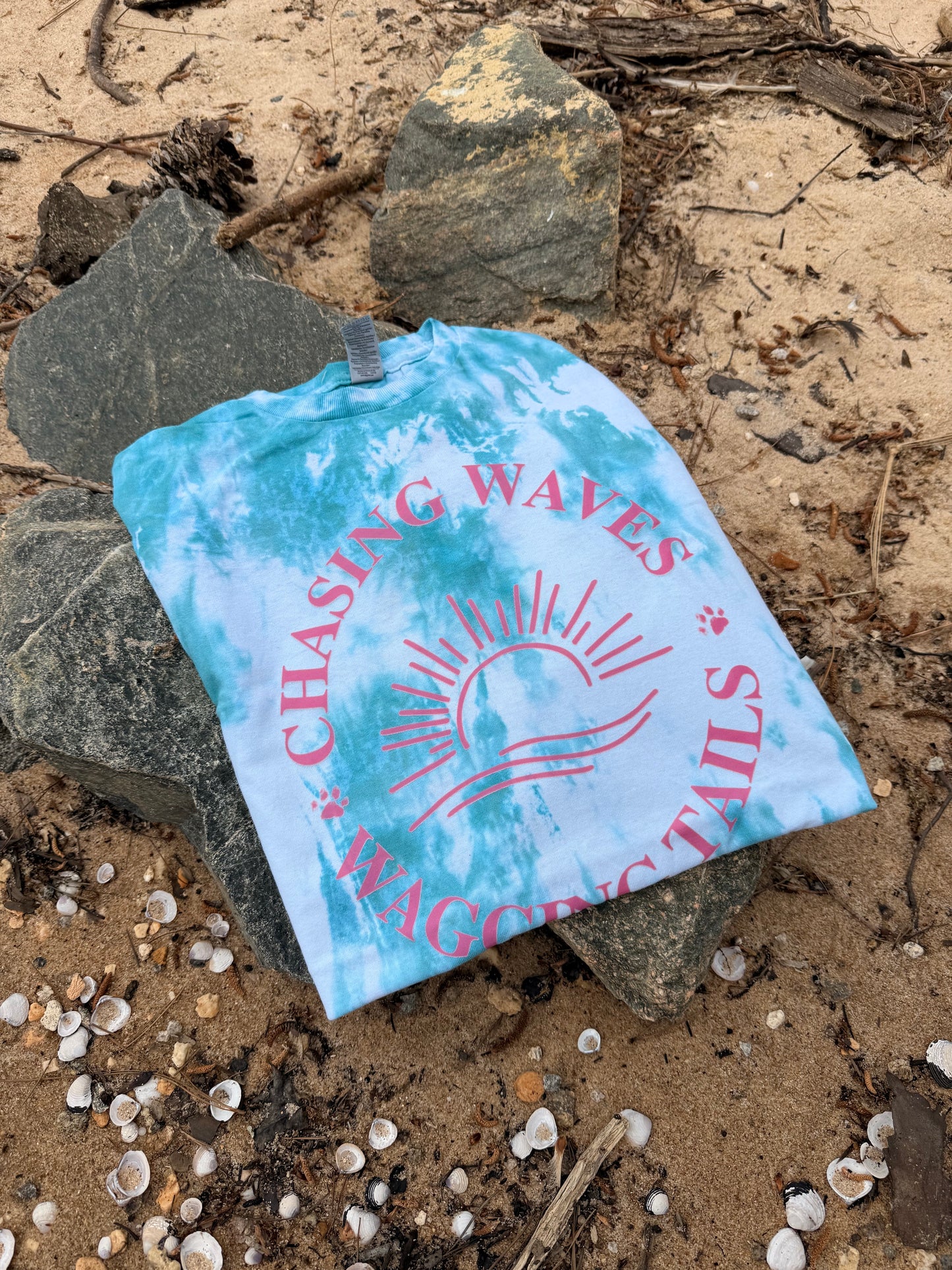Chasing Waves, Wagging Tails Tee