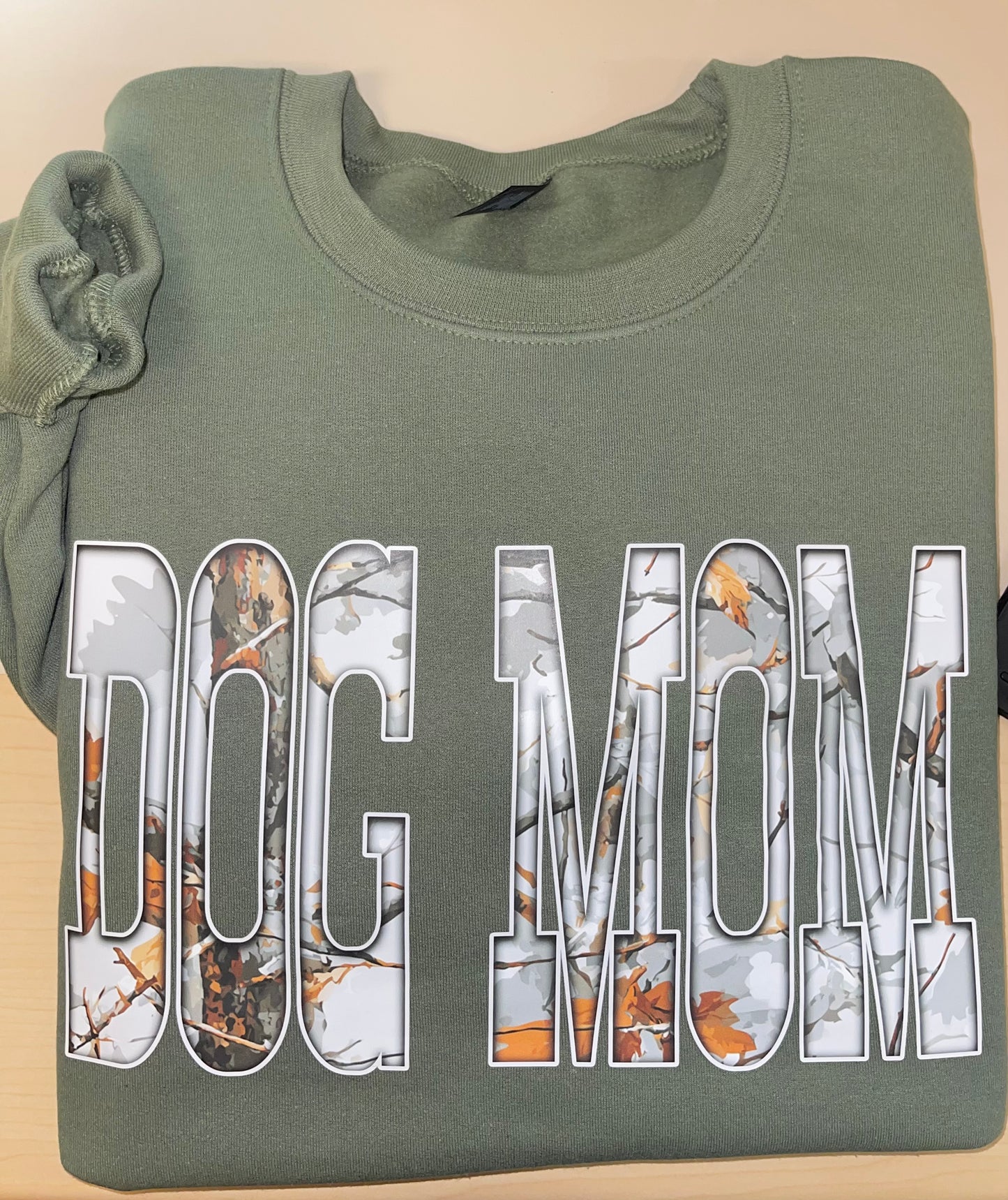 Dog Mom Camo Crewneck
