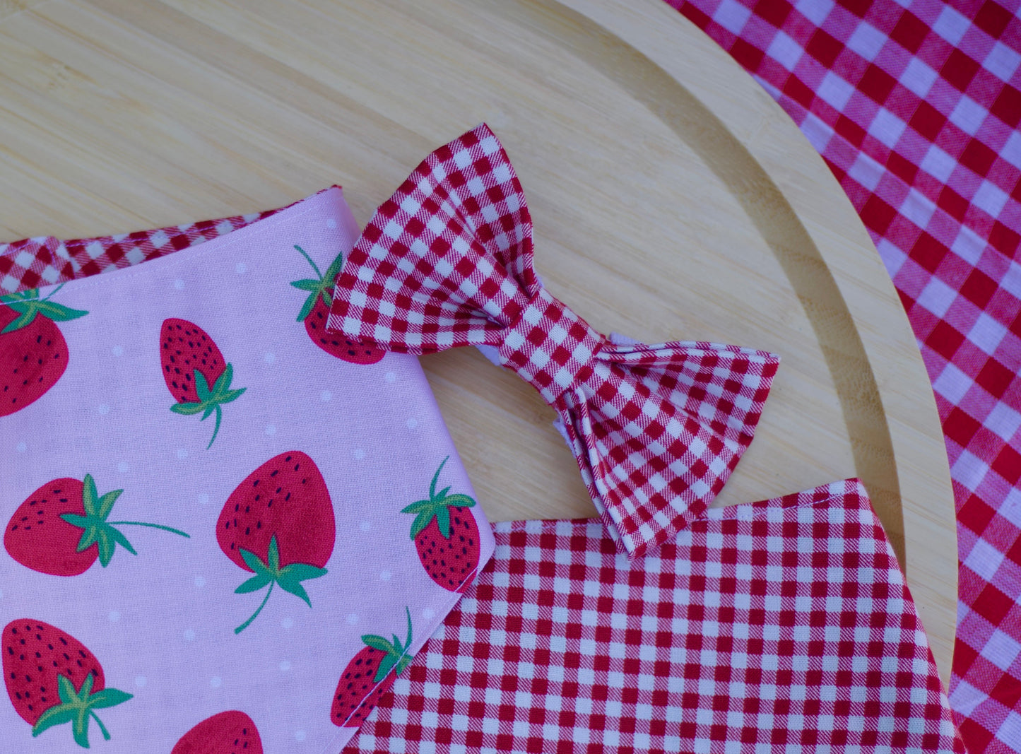 Strawberry Patch Snap on Bandana