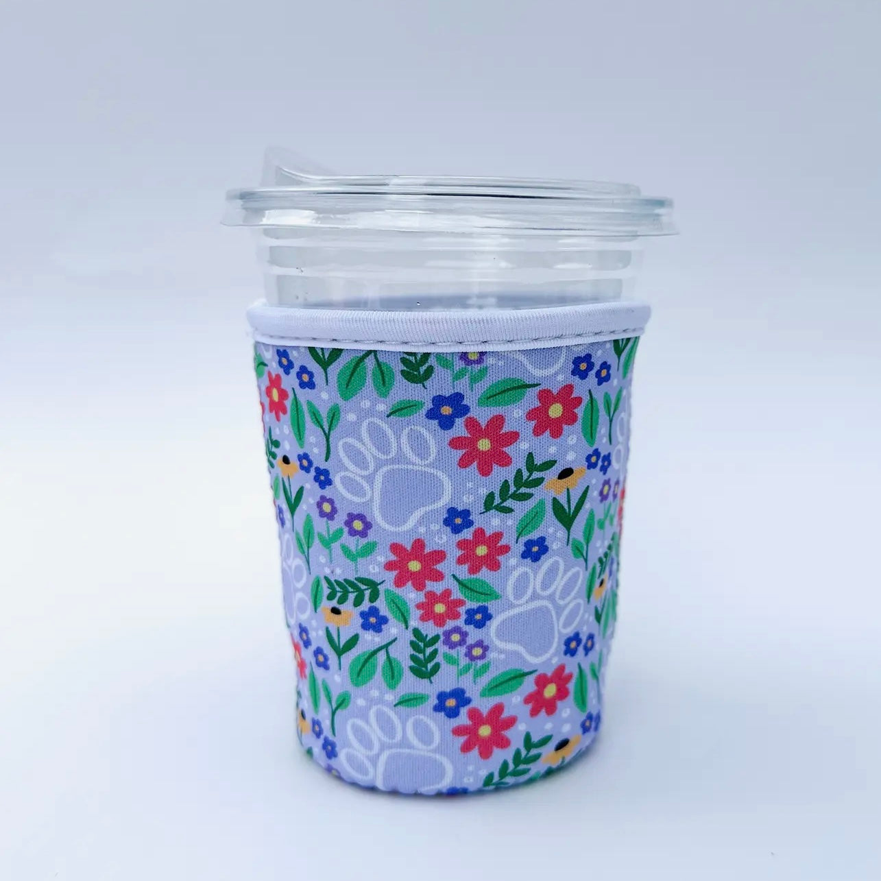Floral Paw Prints|Iced Coffee Sleeve