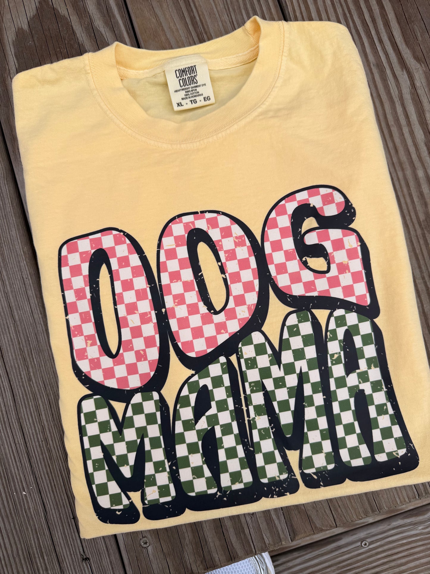 Dog Mama Checkered Shirt